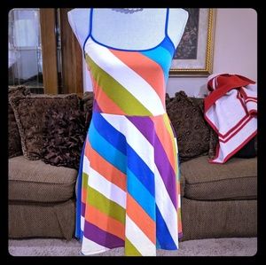 Colorful Sleeveless Striped Dress